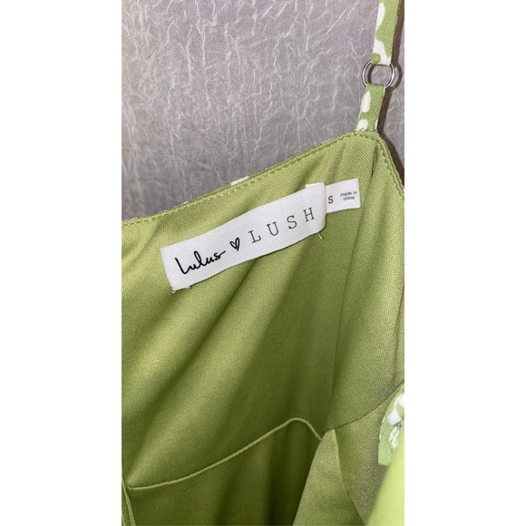 Lulus: Green floral dress - Picture 4 of 4